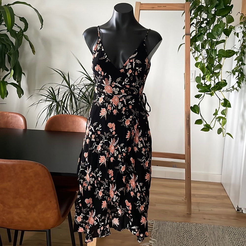 “Lush” Floral Wrap Dress - XS